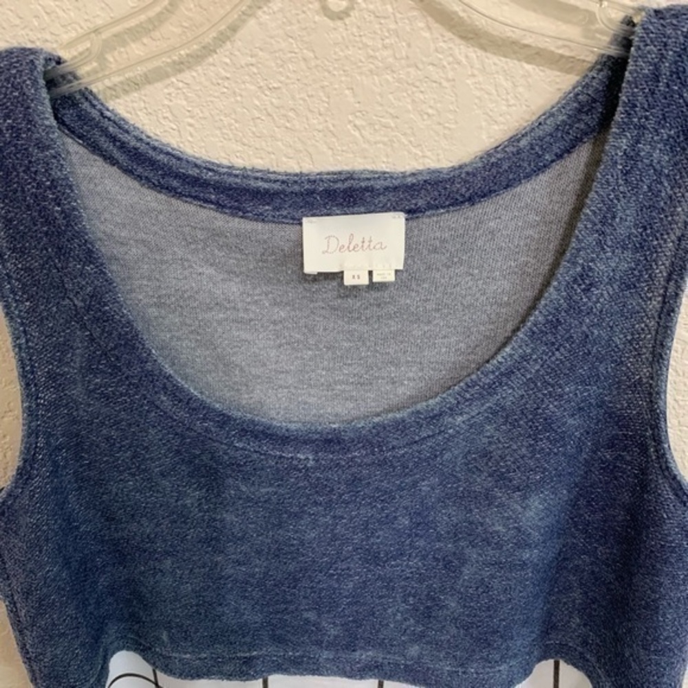 Anthropologie Deletta WindowpaneTank Size X-Small - Picture 3 of 7